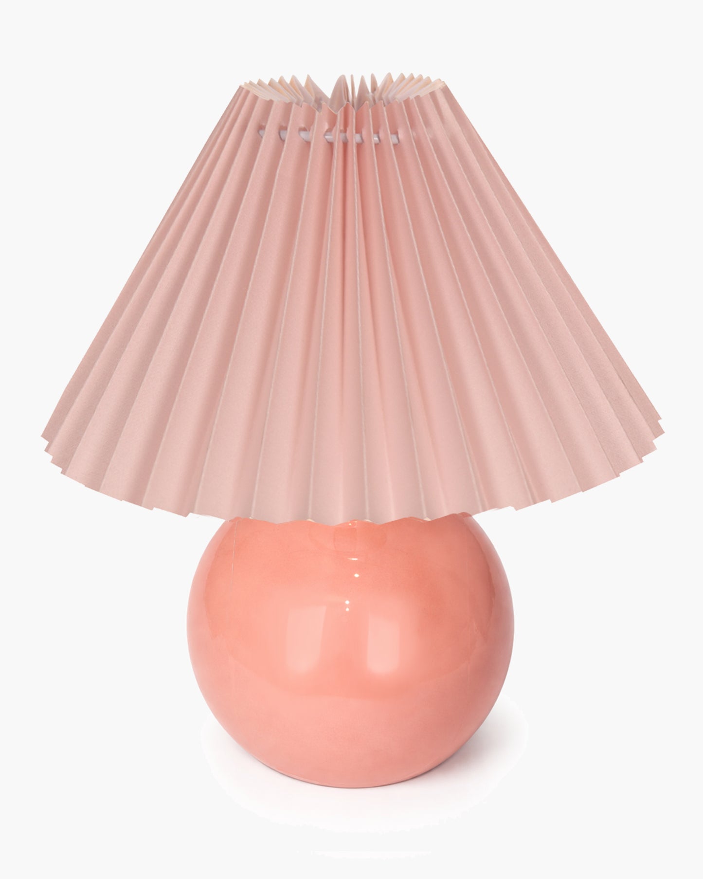 Bedside White Ceramic Table Lamp, Classic Desk lamp for Living Room Bedroom, Farmhouse Nightstand Lamps Round with Jute Pleated Shade