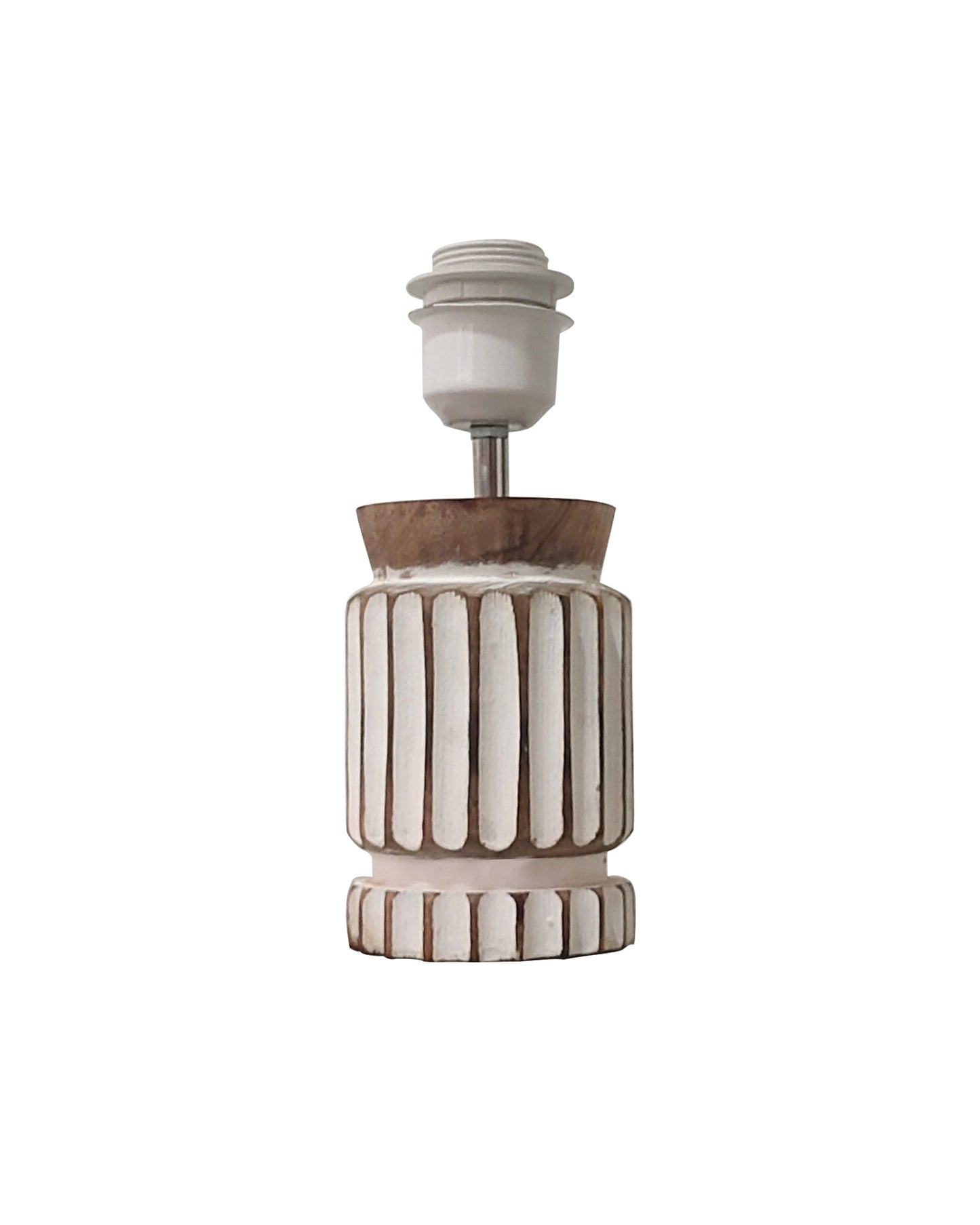 Retro Farmhouse Table Lamp for Living Room Bedroom Rustic Linen Bedside Nightstand Lamps for Kids Room Study Office Wood, Carved Cylinder.