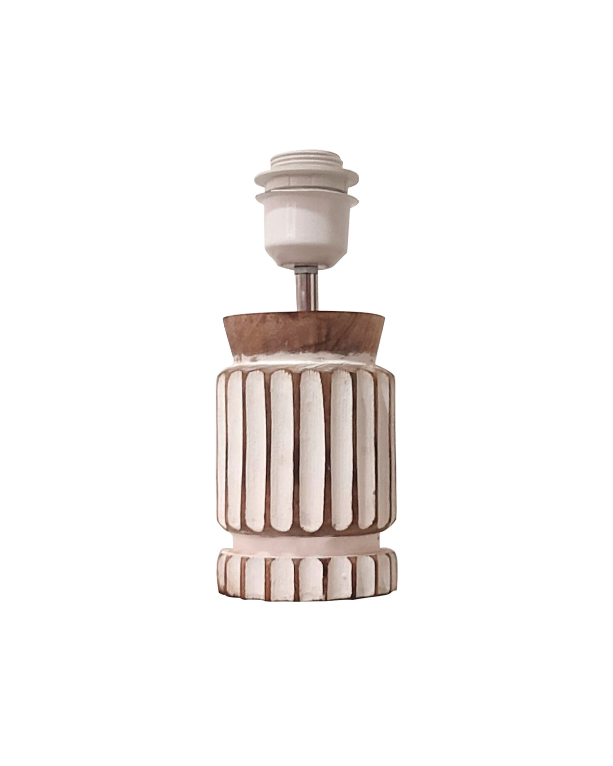 Homesake® Retro Farmhouse Table Lamp Wooden Base for Living Room Bedroom Rustic Linen Bedside Nightstand Lamps for Kids Room Study Office Home Decor Metal Shade