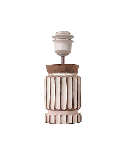 Homesake® Retro Farmhouse Table Lamp Wooden Base for Living Room Bedroom Rustic Linen Bedside Nightstand Lamps for Kids Room Study Office Home Decor Metal Shade