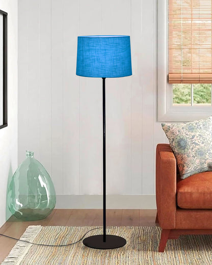 Homesake® Modern Floor Lamp for Living Room Traditional Farmhouse Boho Floor Lamp Mid-Century Pole Lamp, Linen Lamp Shade Side Standing Lamps | Corner Lamp Light | Hall Bedroom Office, Pleated White