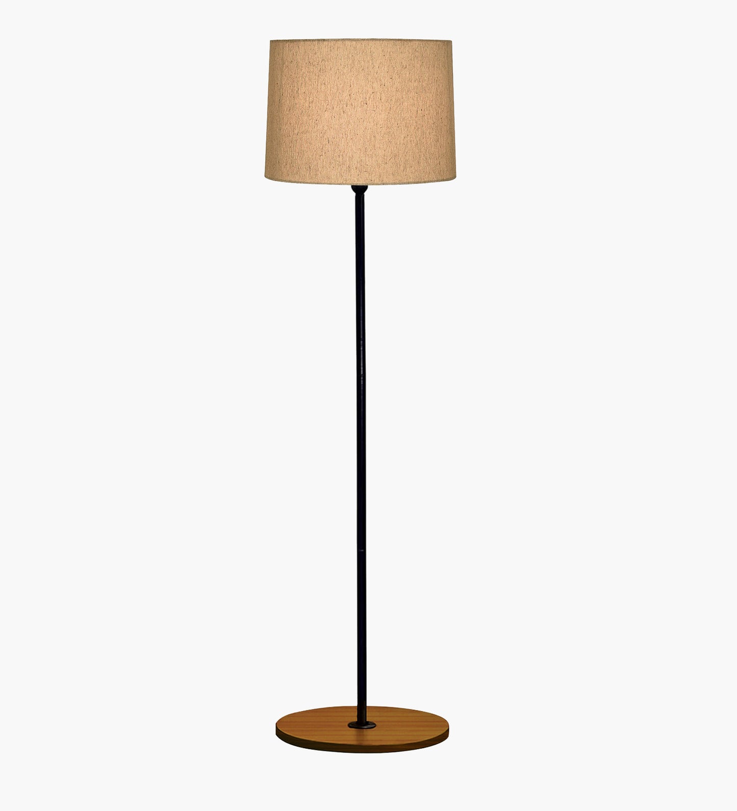Homesake® Modern Floor Lamp for Living Room Traditional Farmhouse Boho Floor Lamp Mid-Century Pole Lamp, Linen Lamp Shade Side Standing Lamps | Corner Lamp Light | Hall Bedroom Office, Pleated White