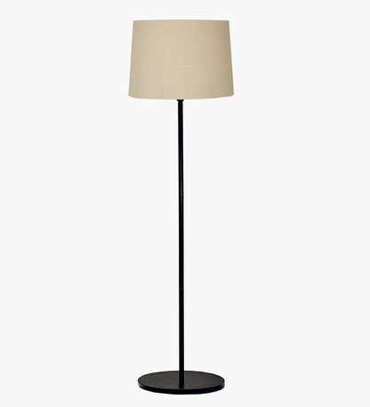 Homesake® Modern Floor Lamp for Living Room Traditional Farmhouse Boho Floor Lamp Mid-Century Pole Lamp, Linen Lamp Shade Side Standing Lamps | Corner Lamp Light | Hall Bedroom Office, Pleated White