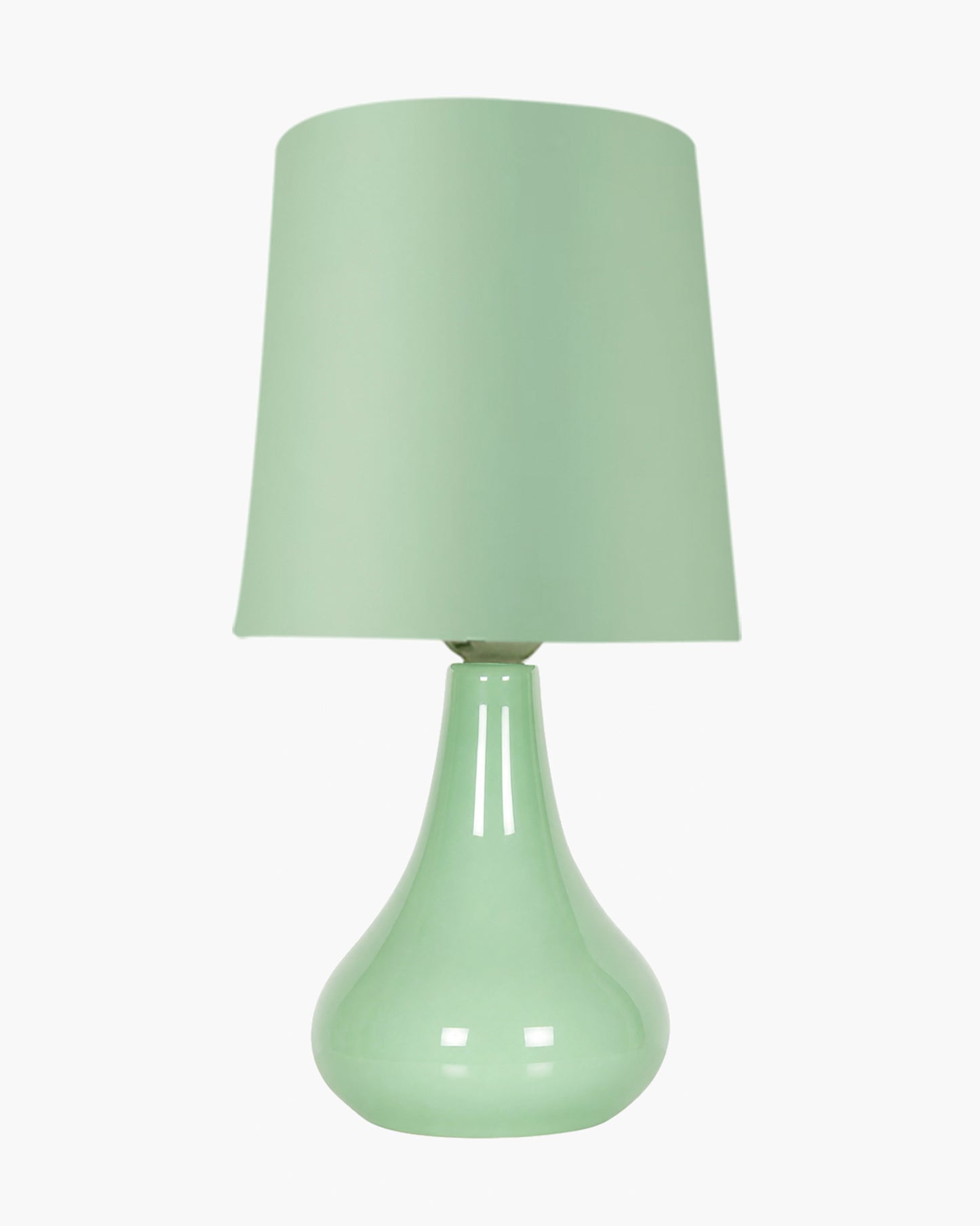 Bedside Ceramic Table Lamp, Classic Desk lamp for Living Room Bedroom, Farmhouse Nightstand Lamps Teardrop with Sage Fabric Shade