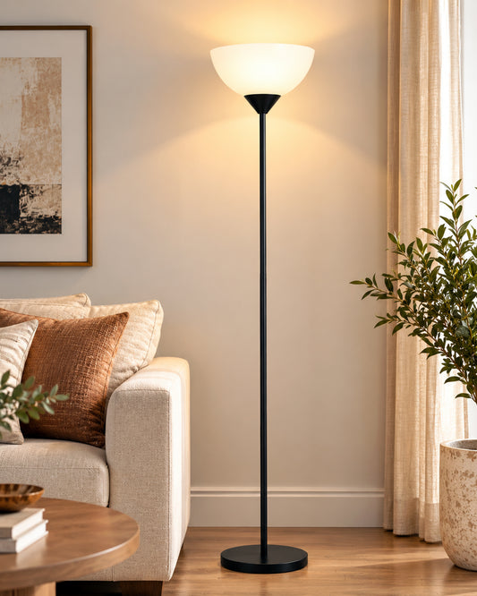 Homesake® Sky Dome Standing Lamps with Acrylic Shade | Modern Floor Lamp for Living Room, Bedrooms, Corner Lamp for Living Room | Standing Lampe (Straight)