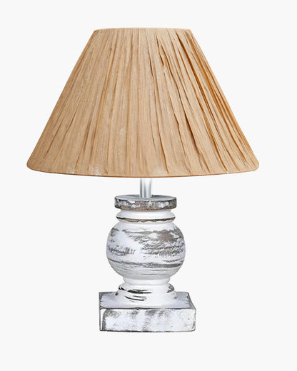 Small Table Lamp for Bedroom Living Room Simple Retro Wood Grain Farmhouse Bedside Lamps Suitable for Nightstand, Gift, Trophy