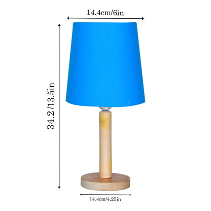 Pinewood Table Lamps for Nightstand, Fabric Linen Lampshade Desk Lamp, Morden Minimalist Bedside Lamps, Bedroom Nightstand Lamp Living Room,Kids Room