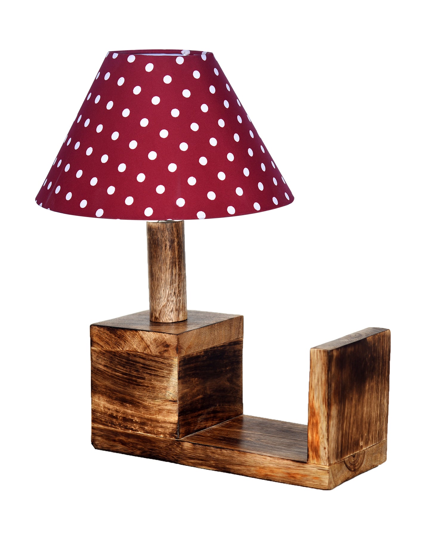 Rustic Book Shelf Table Lamp Bedside Antique Desk Lamps for Living Bedroom Study Night Desk Lamp E27 Holder, Fabric Shade