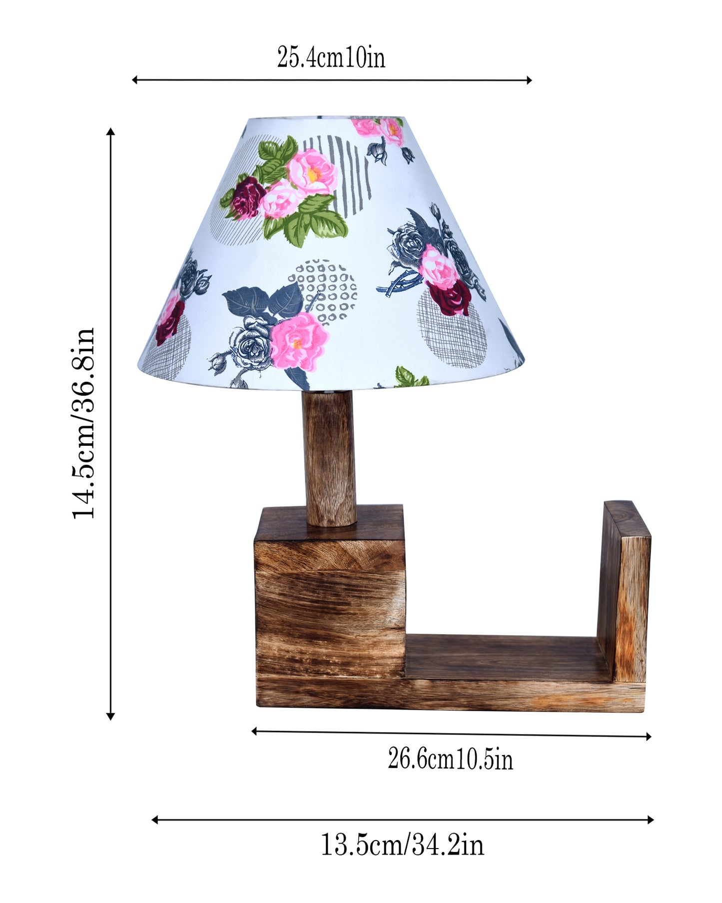 Rustic Book Shelf Table Lamp Bedside Antique Desk Lamps for Living Bedroom Study Night Desk Lamp E27 Holder, Fabric Shade