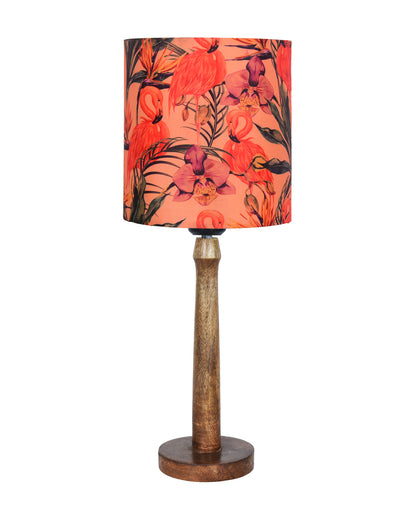 Modern Table Lamp, Wooden Base Modern Fabric Lampshade for Home Office Cafe Restaurant, Nordic Stick,