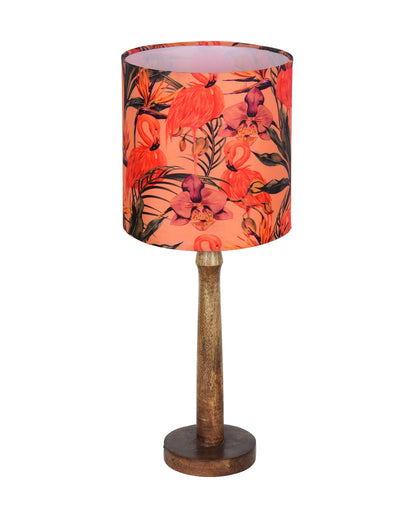 Modern Table Lamp, Wooden Base Modern Fabric Lampshade for Home Office Cafe Restaurant, Nordic Stick,
