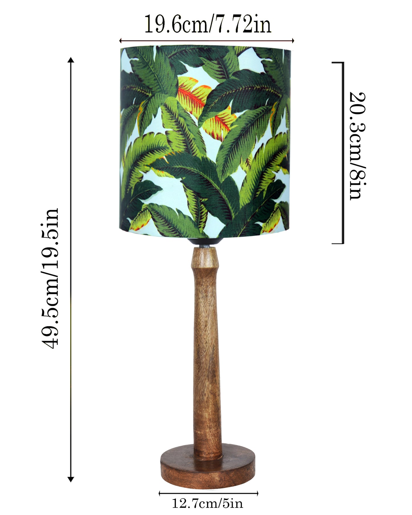 Modern Table Lamp, Wooden Base Modern Fabric Lampshade for Home Office Cafe Restaurant, Nordic Stick,