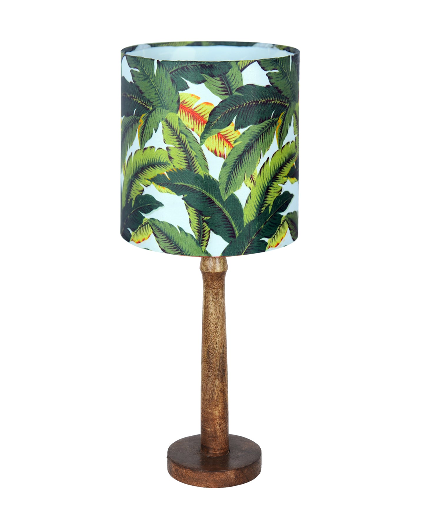 Modern Table Lamp, Wooden Base Modern Fabric Lampshade for Home Office Cafe Restaurant, Nordic Stick,