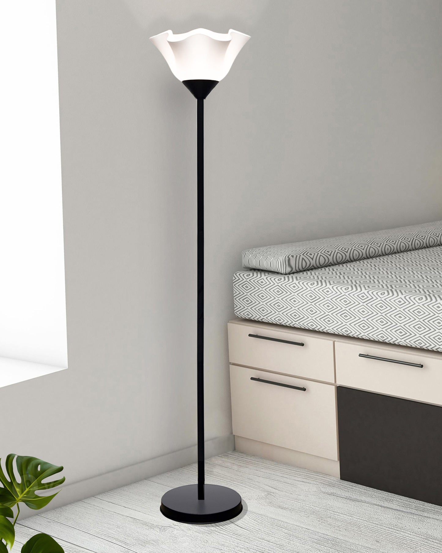 Sky Tulip Standing Lamps with Acrylic Shade,Modern Floor Lamp for Living Room, Bedrooms, Office  Straight