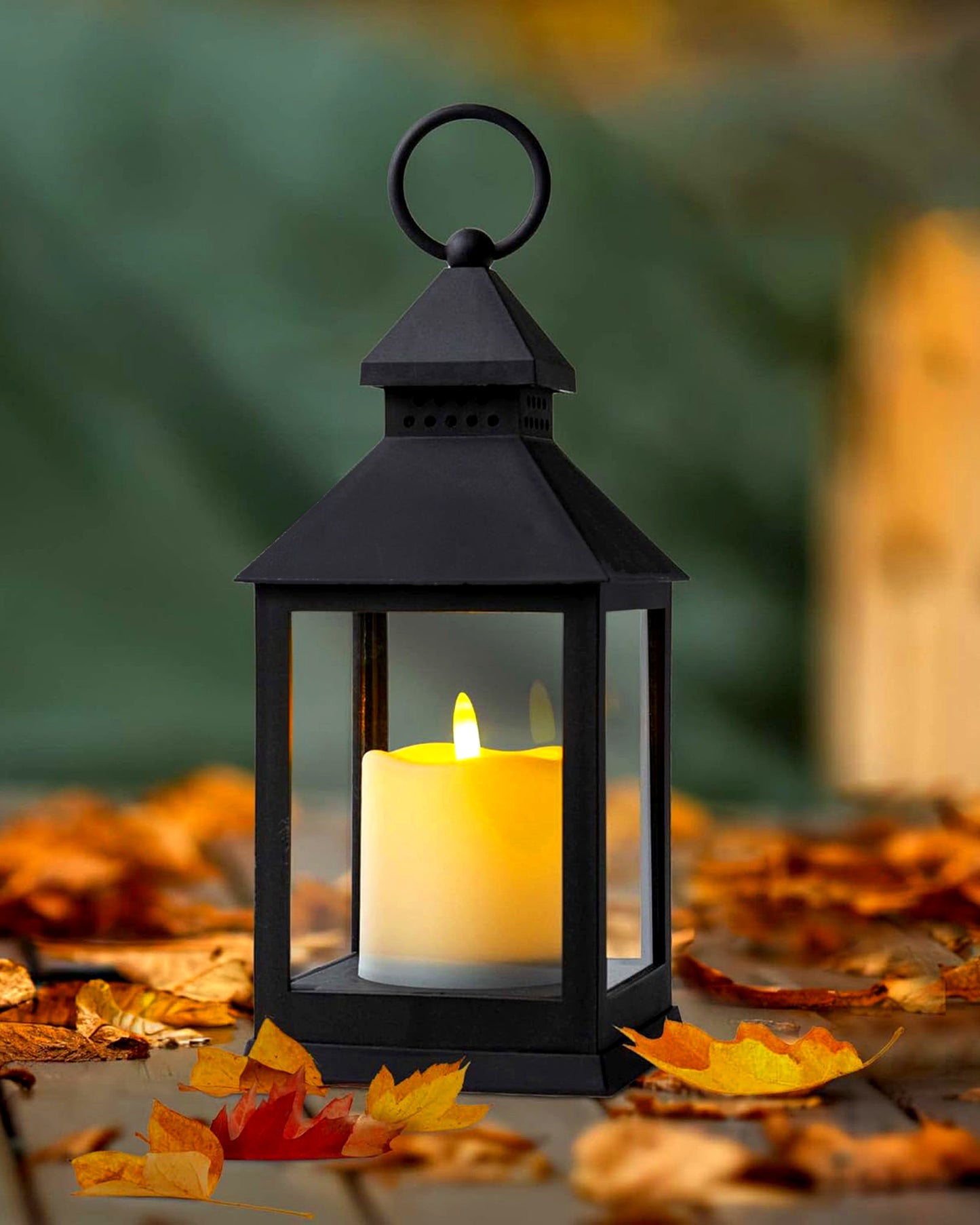 "1 Pc Flameless and Smokeless Acrylic Antique LED Hurricane Lamp Wall Hanging for Home, Living Room Corner, Bedroom, Wall Decor, Diwali Decorations, Classic, Black "