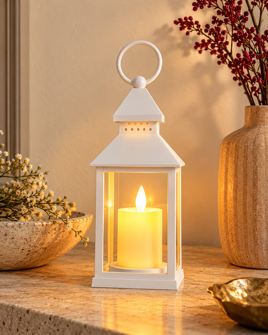 1 Pc Flameless and Smokeless Acrylic Antique LED Hurricane Lamp Wall Hanging for Home, Living Room Corner, Bedroom, Wall Decor, Diwali Decorations, Classic, Black