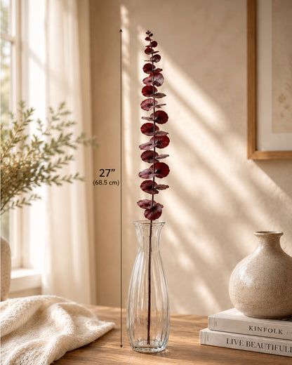 6 Pcs Preserved Dried Eucalyptus Stems, 17" Natural Branches for Shower Hanging, Real Dried Flowers for Vase Filler, Made from Fresh Eucalyptus Leaves, Garland, Wedding, DIY