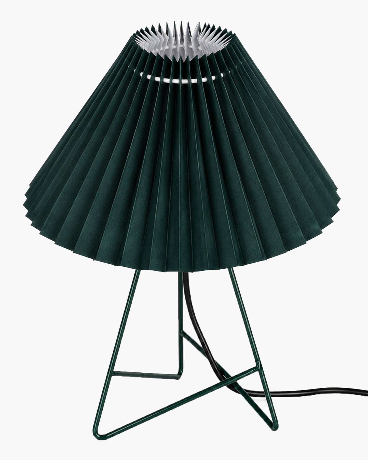 Homesake® Nordic Pleated Table Lamp with Metal Wire Tripod Base | Modern Fabric Bedside Table Lamp, E27 Holder, Decorative Desk Light for Bedroom, Living Room, Study, Office & Home Décor