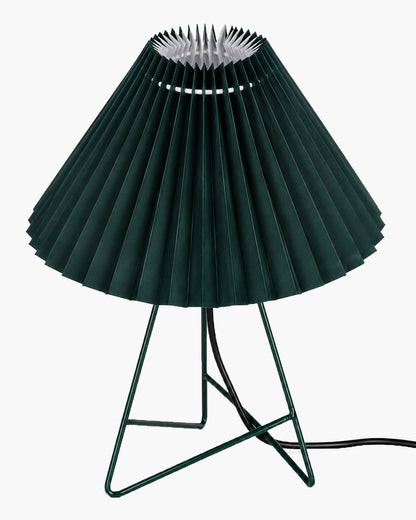 Homesake® Nordic Pleated Table Lamp with Metal Wire Tripod Base | Modern Fabric Bedside Table Lamp, E27 Holder, Decorative Desk Light for Bedroom, Living Room, Study, Office & Home Décor