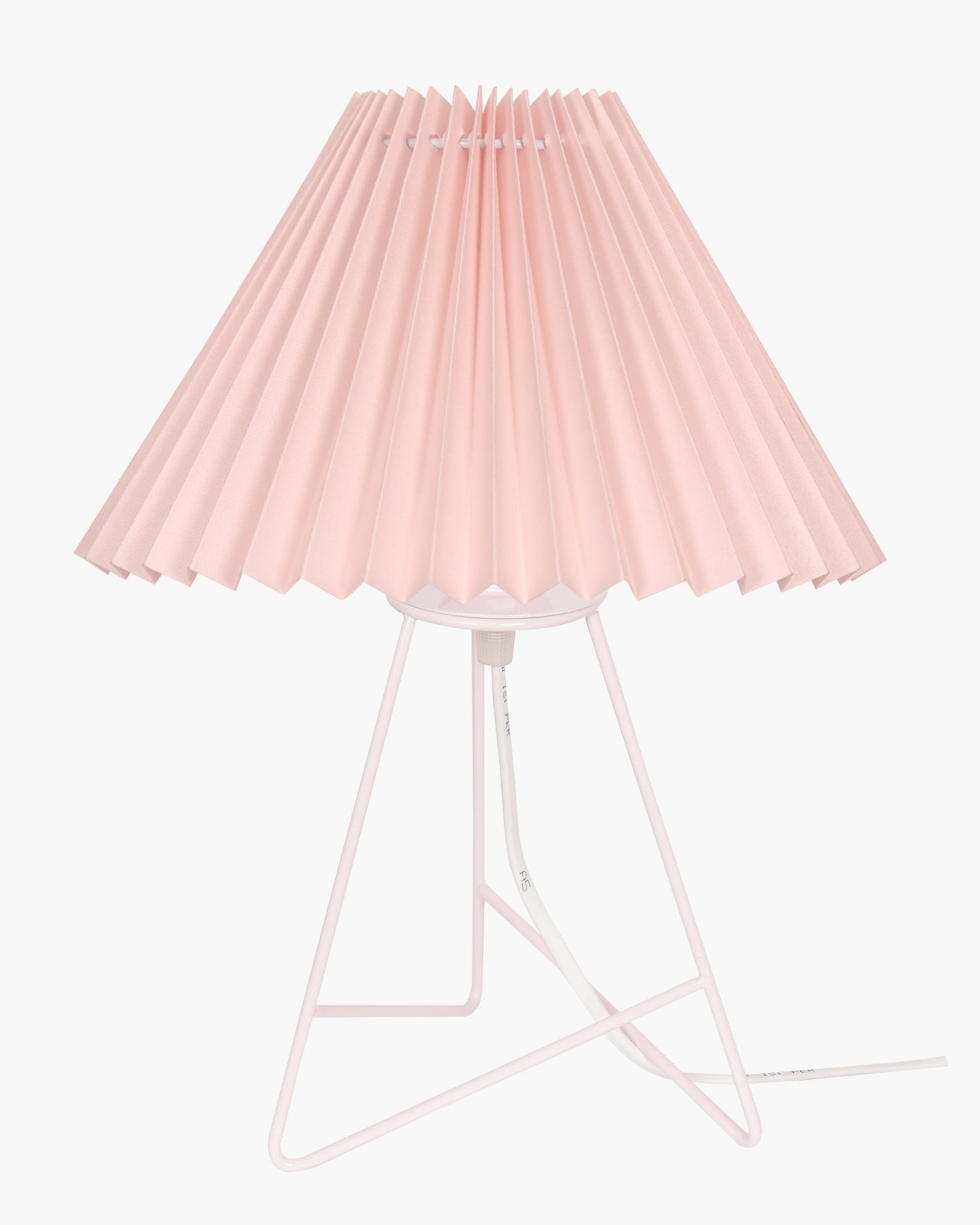 Homesake® Nordic Pleated Table Lamp with Metal Wire Tripod Base | Modern Fabric Bedside Table Lamp, E27 Holder, Decorative Desk Light for Bedroom, Living Room, Study, Office & Home Décor