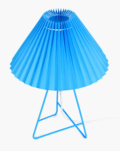 Homesake® Nordic Pleated Table Lamp with Metal Wire Tripod Base | Modern Fabric Bedside Table Lamp, E27 Holder, Decorative Desk Light for Bedroom, Living Room, Study, Office & Home Décor