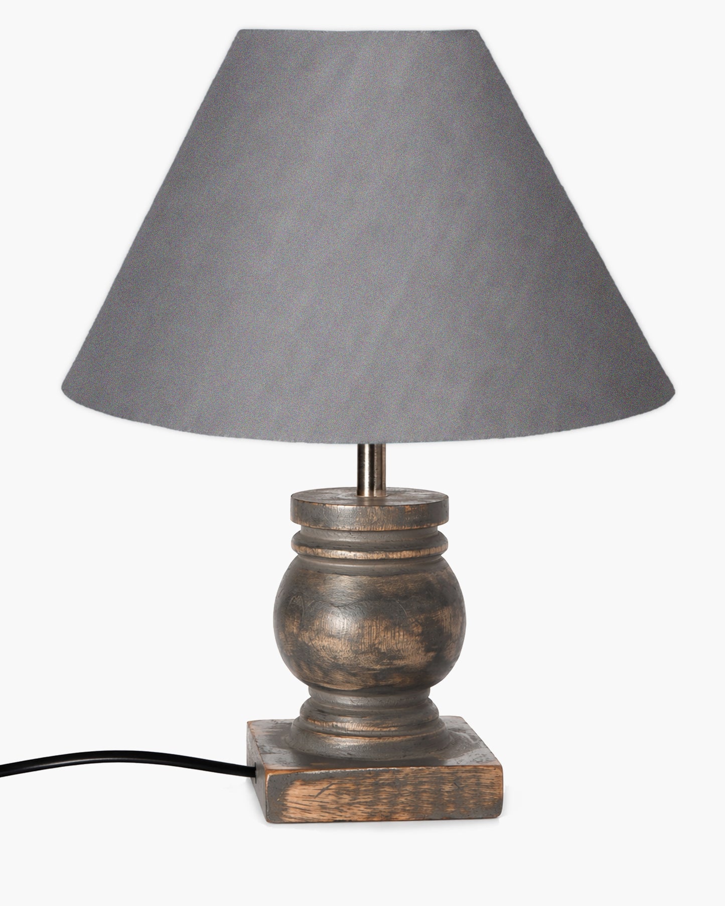 Small Table Lamp for Bedroom Green Distress Living Room Simple Retro Wood Grain Farmhouse Bedside Lamps Suitable for Nightstand, Gift, Trophy, Jute Shade