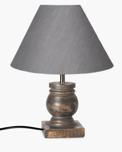 Small Table Lamp for Bedroom Green Distress Living Room Simple Retro Wood Grain Farmhouse Bedside Lamps Suitable for Nightstand, Gift, Trophy, Jute Shade