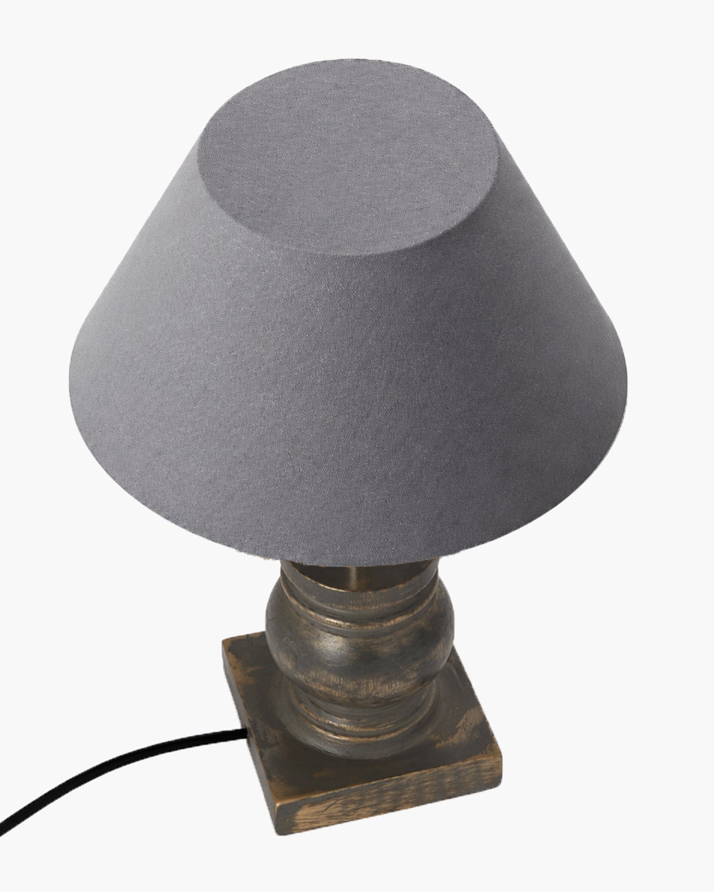 Small Table Lamp for Bedroom Green Distress Living Room Simple Retro Wood Grain Farmhouse Bedside Lamps Suitable for Nightstand, Gift, Trophy, Jute Shade