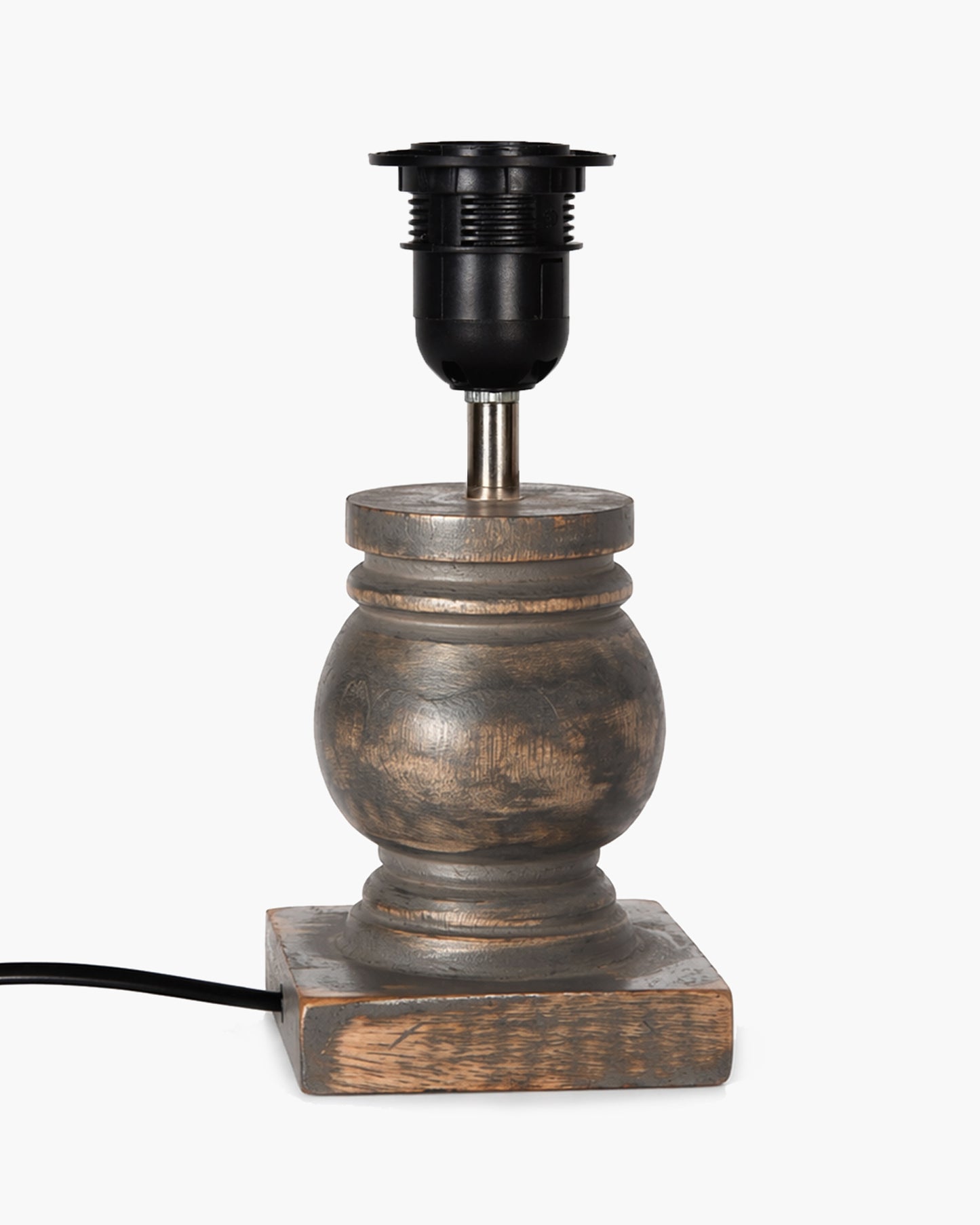Small Table Lamp for Bedroom Green Distress Living Room Simple Retro Wood Grain Farmhouse Bedside Lamps Suitable for Nightstand, Gift, Trophy, Jute Shade