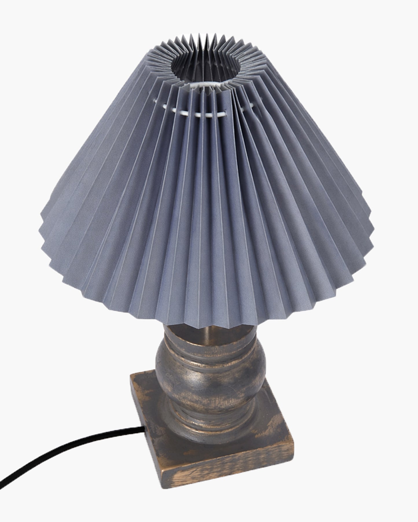 Small Table Lamp for Bedroom Green Distress Living Room Simple Retro Wood Grain Farmhouse Bedside Lamps Suitable for Nightstand, Gift, Trophy, Jute Shade