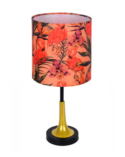 Rustic Farmhouse Metal Table Lamp Fabric Shade for Bedroom Living Room House Home Bedside Nightstand Office Family, Dual Color Trumpet Bell, Jute Cone
