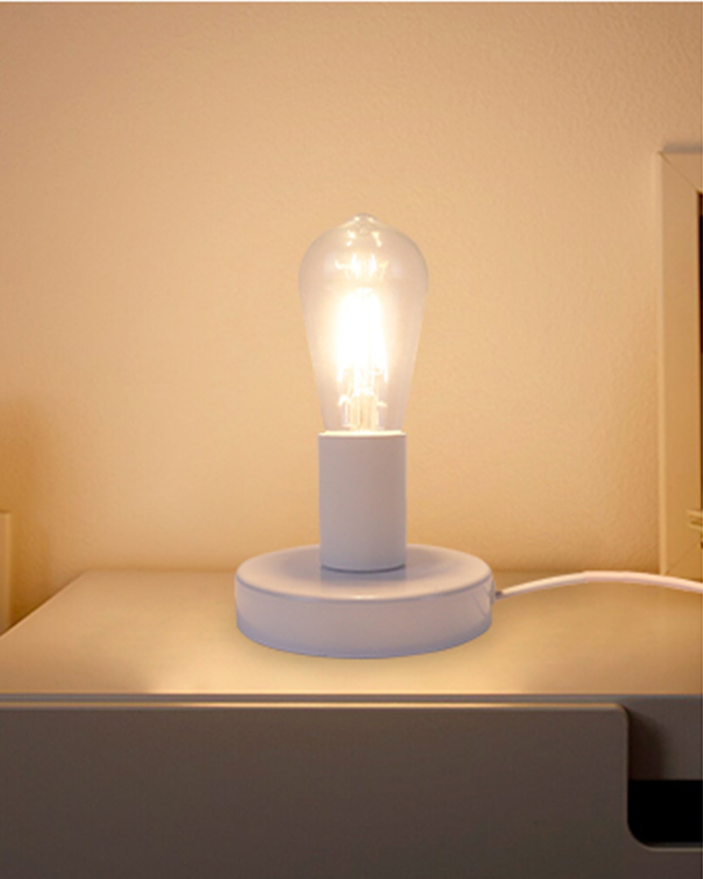 Polished Metal Desktop Lamp Base E27 Screw Light Bulb Holder Base Sockets Base Night Light Bulb Base Lamp Replacement Base for Holding Bulb,1.7 Meter Cord on Off Switch Plug (Black,1 Piece)