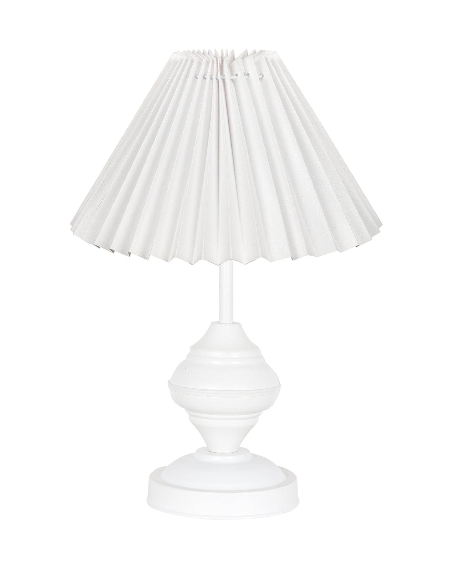Farmhouse Matt Table Lamp for Bedroom, White Modern Bedside Lamps for Living Room, Rustic Table Light for Night Stands, Dorm, Office, Home Décor Fabric Shade, E27 holder, Urn, Iris Cone
