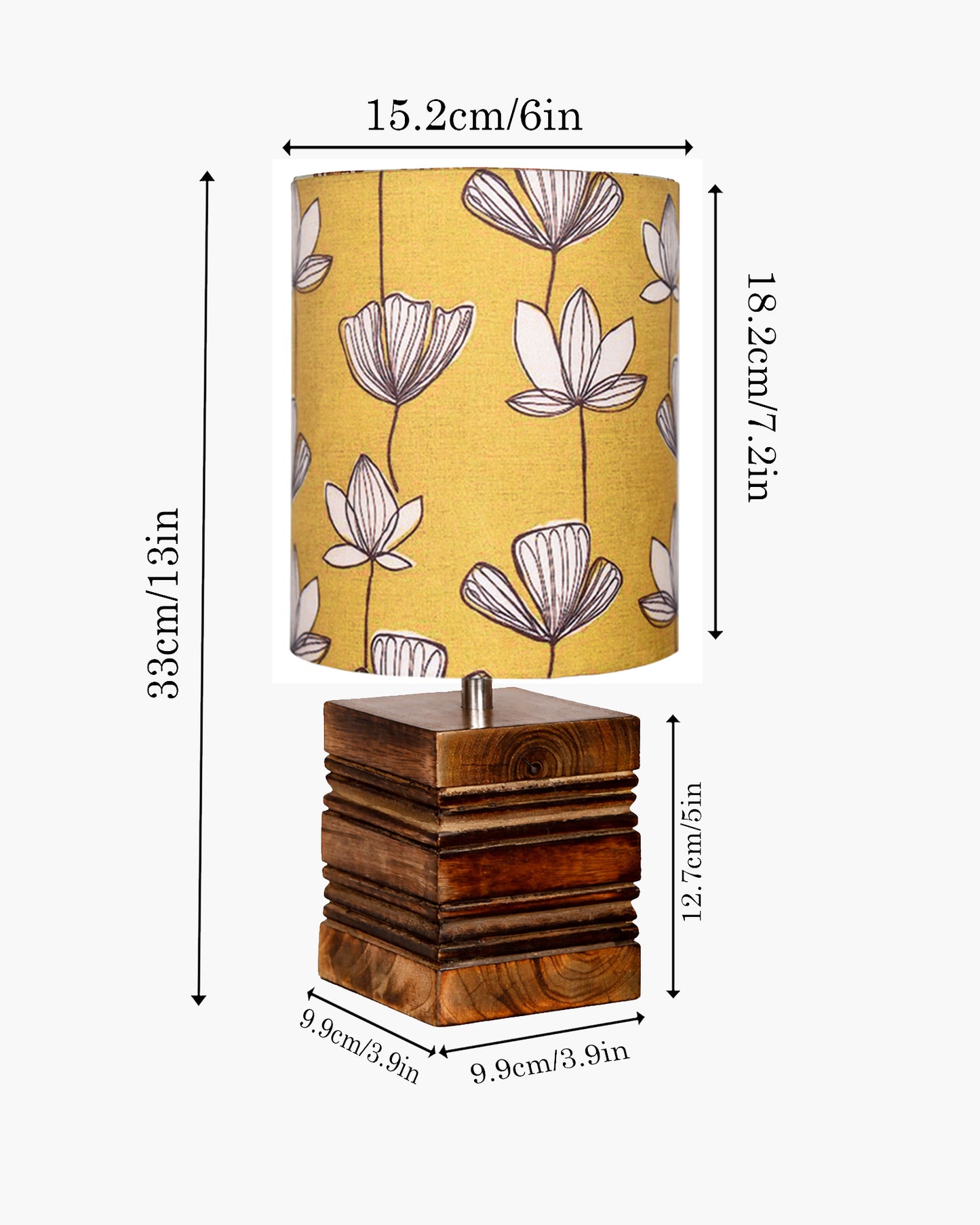 Modern Zen Wooden Lampshade Nightstand Lamps, Antique Base E27 Creative Reading Bedside Lamps Ideal for Bedroom, Cube, Bird Cylinder