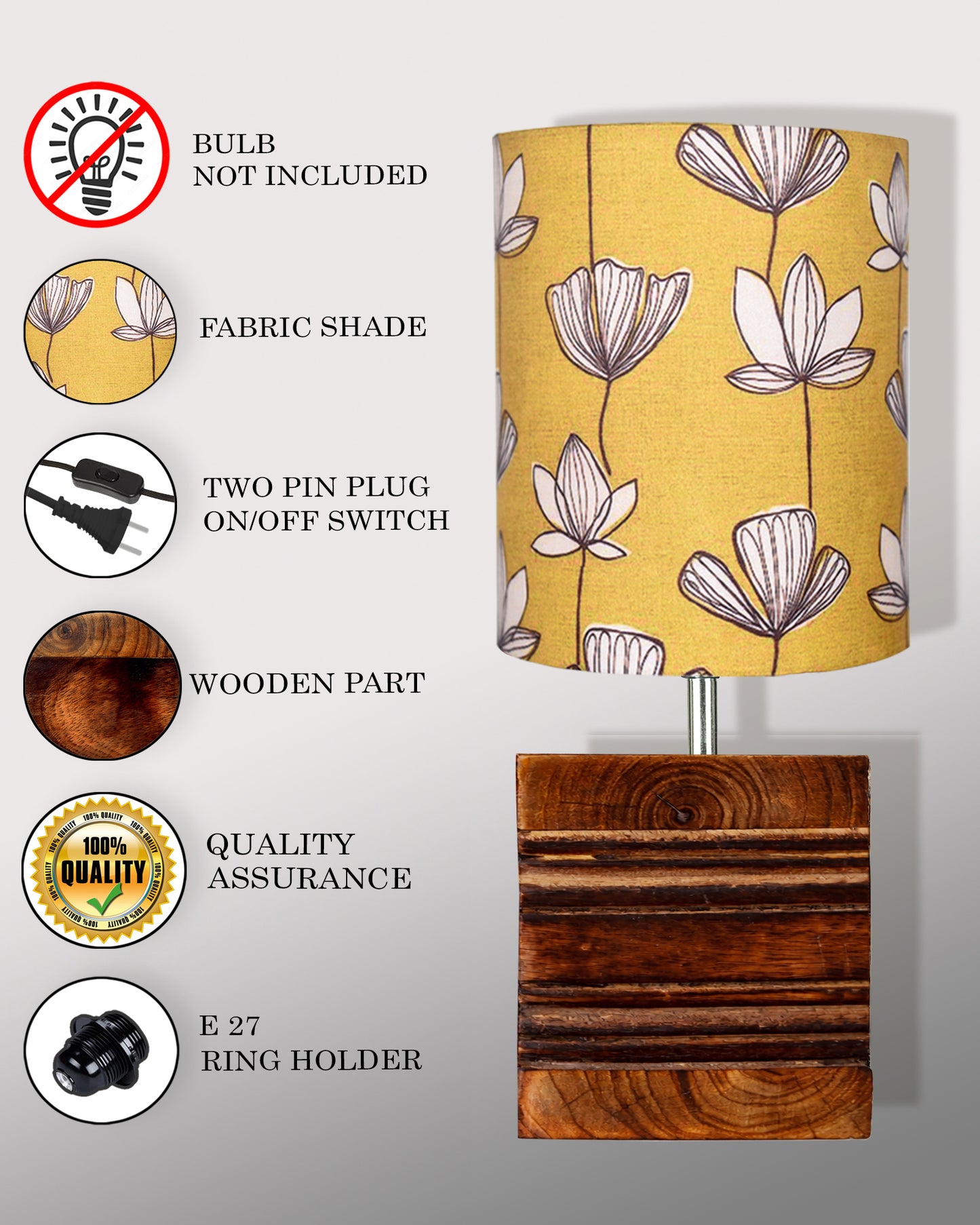 Modern Zen Wooden Lampshade Nightstand Lamps, Antique Base E27 Creative Reading Bedside Lamps Ideal for Bedroom, Cube, Bird Cylinder