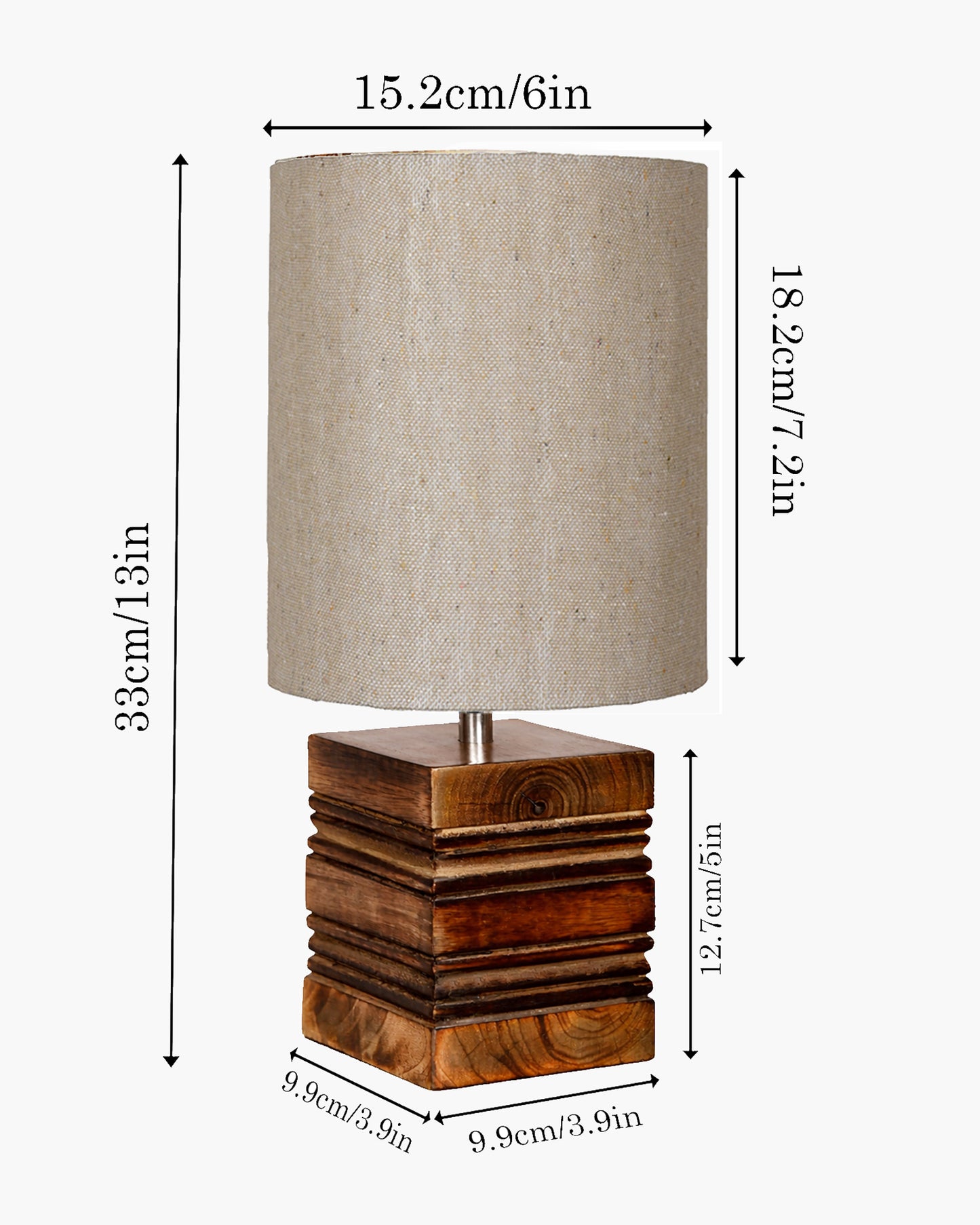 Modern Zen Wooden Lampshade Nightstand Lamps, Antique Base E27 Creative Reading Bedside Lamps Ideal for Bedroom, Cube, Bird Cylinder