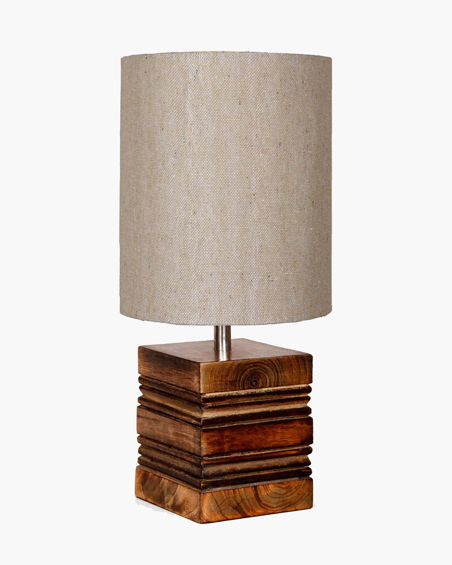Modern Zen Wooden Lampshade Nightstand Lamps, Antique Base E27 Creative Reading Bedside Lamps Ideal for Bedroom, Cube, Bird Cylinder