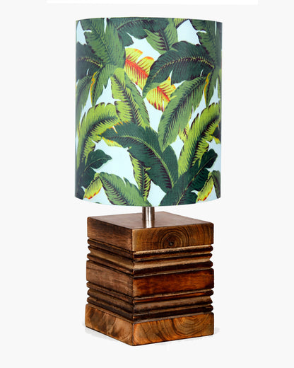 Modern Zen Wooden Lampshade Nightstand Lamps, Antique Base E27 Creative Reading Bedside Lamps Ideal for Bedroom, Cube, Bird Cylinder