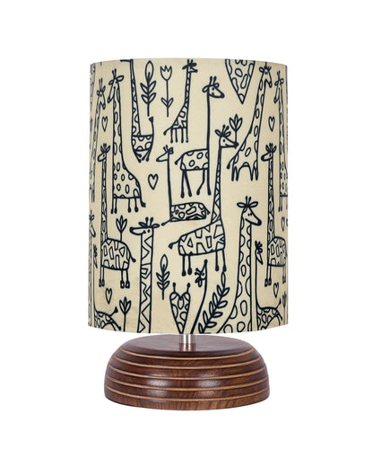 Modern Zen Wooden Lampshade Nightstand Lamps, Antique Base E27 Creative Reading Bedside Lamps Ideal for Bedroom, Pebble, Bird Cylinder