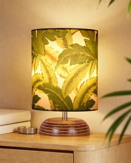 Modern Zen Wooden Lampshade Nightstand Lamps, Antique Base E27 Creative Reading Bedside Lamps Ideal for Bedroom, Pebble, Bird Cylinder