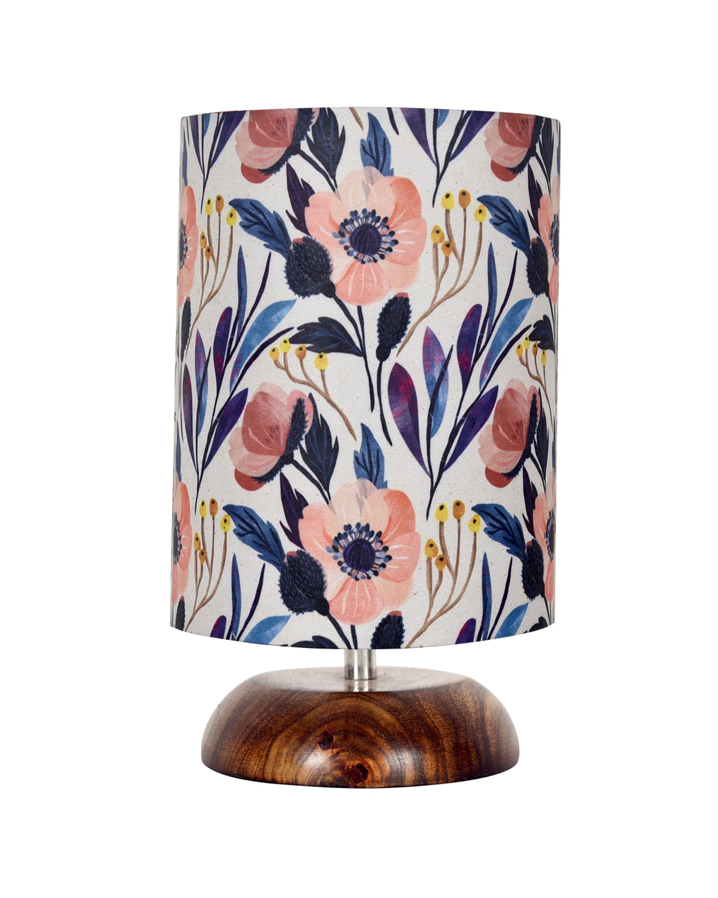 Modern Zen Wooden Lampshade Nightstand Lamps, Antique Base E27 Creative Reading Bedside Lamps Ideal for Bedroom, Pebble, Bird Cylinder