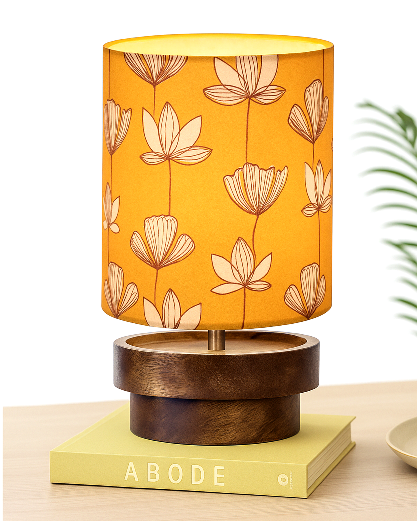 Modern Zen Wooden Lampshade Nightstand Lamps, Antique Base E27 Creative Reading Bedside Lamps Ideal for Bedroom, Concentric, Bird Cylinder
