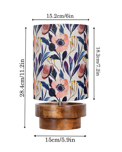 Modern Zen Wooden Lampshade Nightstand Lamps, Antique Base E27 Creative Reading Bedside Lamps Ideal for Bedroom, Concentric, Bird Cylinder