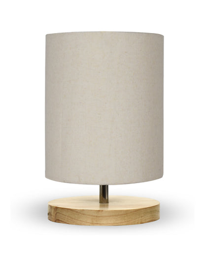 Pine Table Lamp-Wooden Bedside Lamp Simple Bedroom Light Linen Shade Mini Desk Lamp Nightstand Lamp for Bedroom,Living Room,Gift, Bird Cylinder