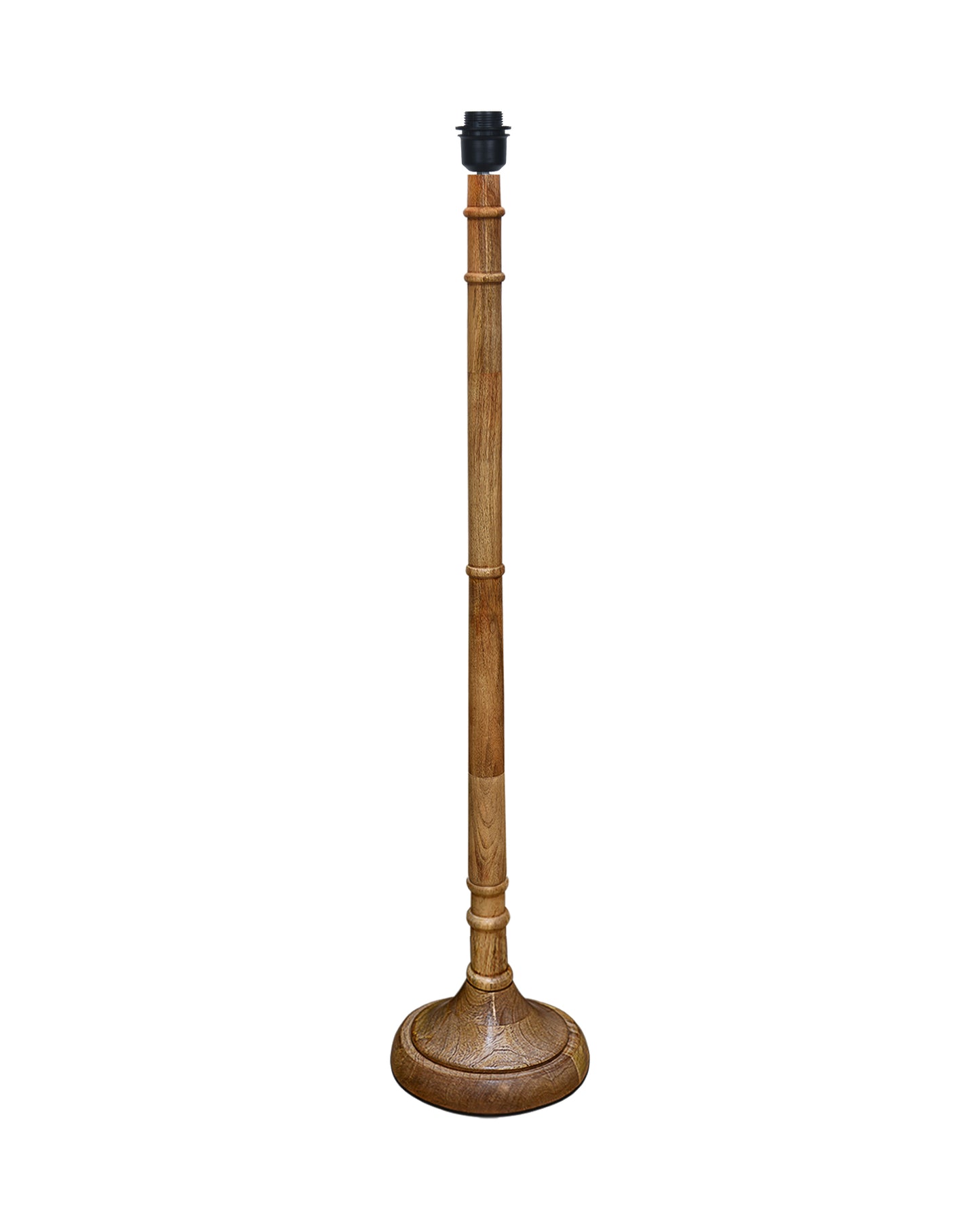 Rustic Wood Floor Lamp in Walnut Brown with Multicolor Fabric Lamp Shade | Light Decoration for Home Corner | Living Room & Bedroom Bedside Floor Lamp, Antique Floor Light, Dome Base, Bird