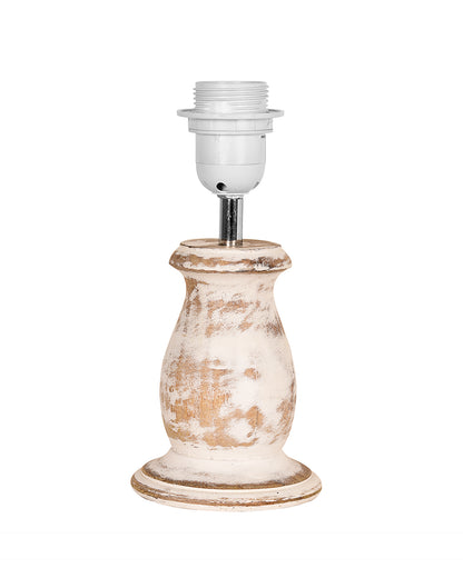 Mid Century Single Table Lamp for Living Room Farmhouse Linen Bedside Lamps for Bedroom Kids Room Dorm Office Mini-Guard, Whitewash, Birds Cone