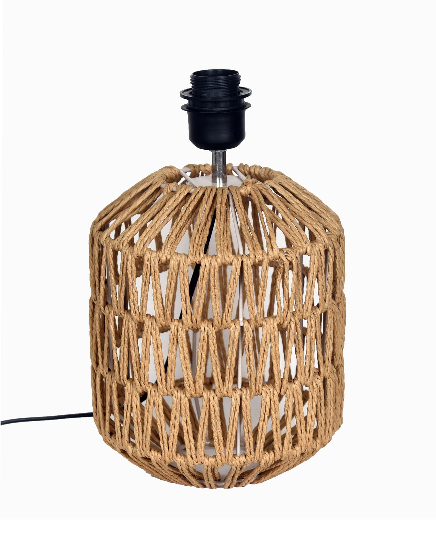 Seagrass Weave Table Lamp Coastal Cottage Bedside Desk Nightstand Lamp for Bedroom Living Room Office College Bookcase Natural Handmade Oval, Bird Drum