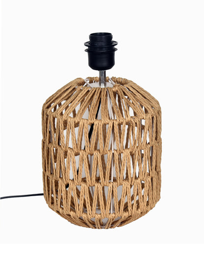Seagrass Weave Table Lamp Coastal Cottage Bedside Desk Nightstand Lamp for Bedroom Living Room Office College Bookcase Natural Handmade Oval, Bird Drum