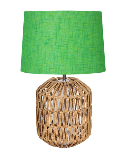 Seagrass Weave Table Lamp Coastal Cottage Bedside Desk Nightstand Lamp for Bedroom Living Room Office College Bookcase Natural Handmade Oval, Bird Drum
