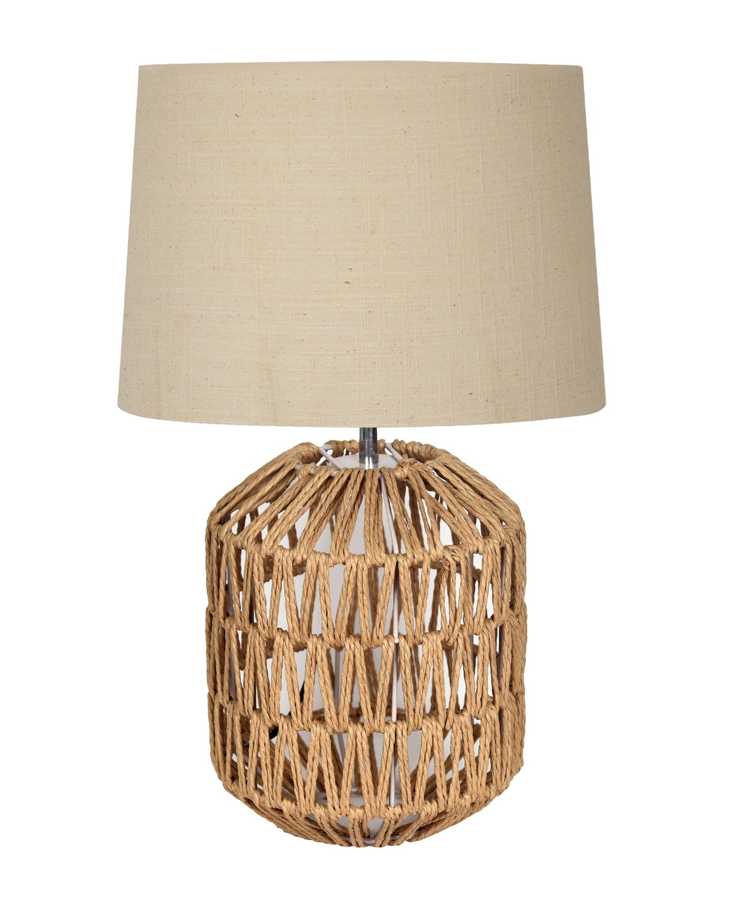 Seagrass Weave Table Lamp Coastal Cottage Bedside Desk Nightstand Lamp for Bedroom Living Room Office College Bookcase Natural Handmade Oval, Bird Drum